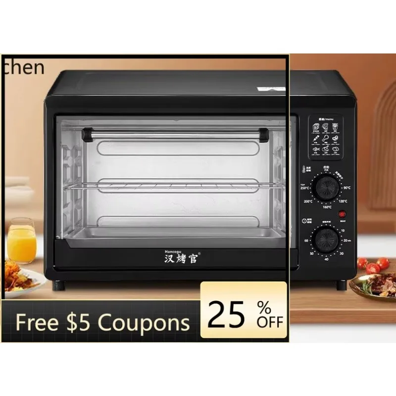 cc26  Electric Oven Household Independent Temperature Control Baking Multifunctional 48 Liter Large Capacity Oven Household