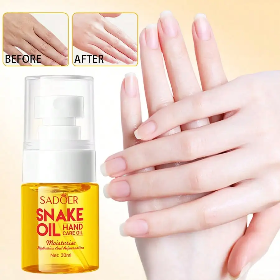 El crema de manos con aceite de serpiente puede mejorar la piel seca, rugosa y opaca en las manos, reduce las arrugas en las manos y previene la sequedad.