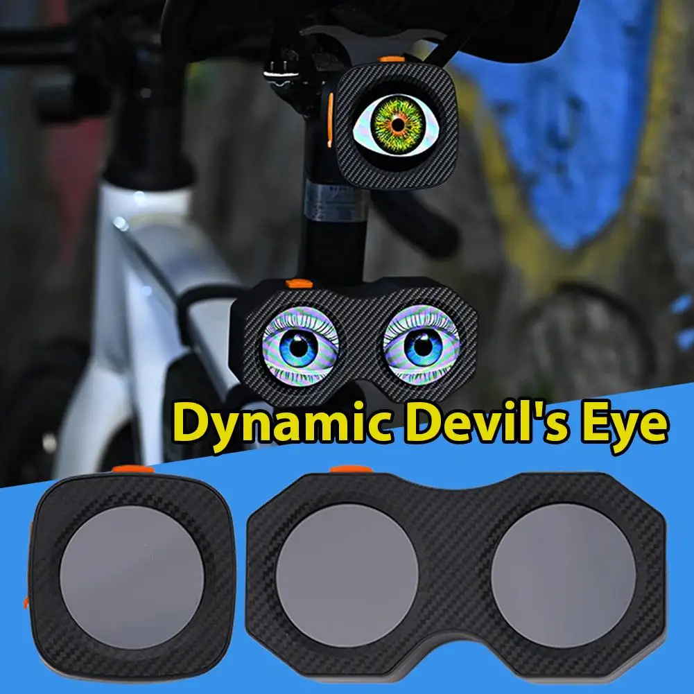 Car TailLight Led Dynamic Devil Eyes Light With Muti Colors Modes And Light Display Waterproof, USB Rechargeable For Car Bi S4Y3