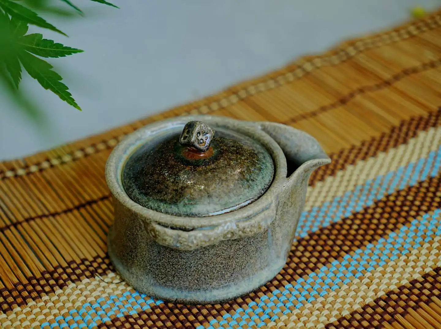 Handmade Wood-Fired Zitao Gaiwan, One-of-a-Kind Ash Glaze, Traditional Chinese Tea Brewing Vessel, Gongfu Tea Ceremony Teacup