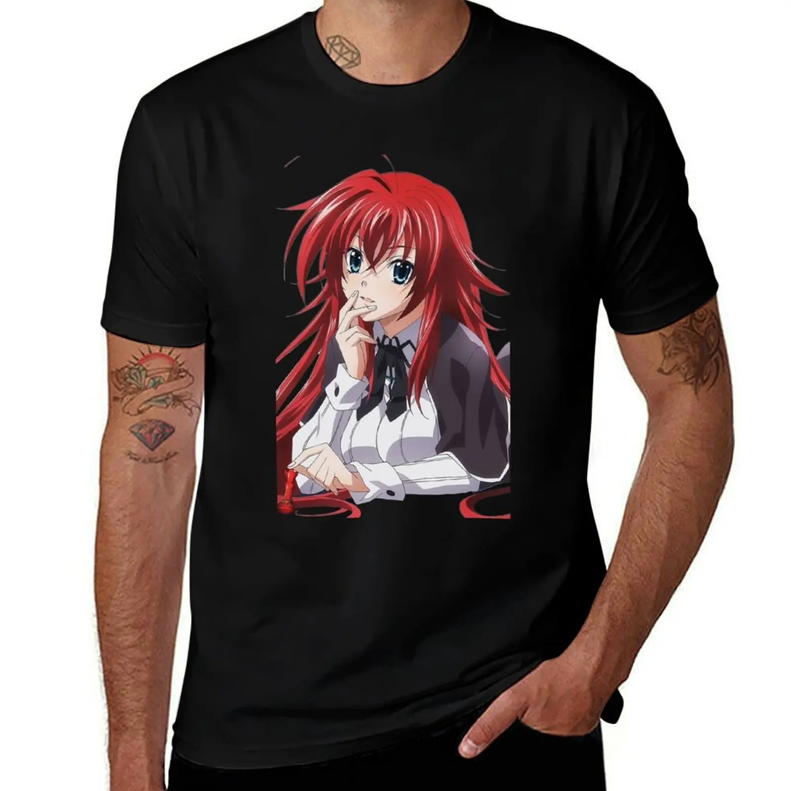 High School DxD - Rias Gremory T-Shirt Outdoor Sports Short Sleeve Top T-Shirt