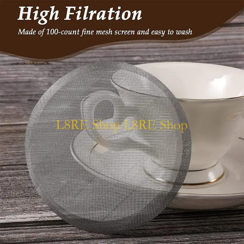 L8RE 9 Pack Stainless Steel 1000ml French Press Strainers Coffee Filter Stainless Steel Coffee Press Filter Coffee Maker Part