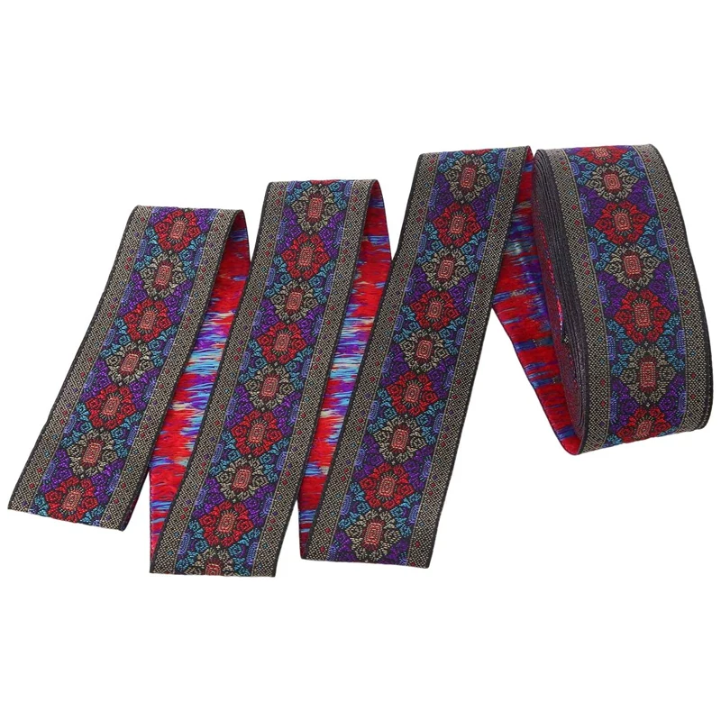 شريط عتيق مطرز بالزهور شريط قماش منسوج للزينة حرفية إكسسوارات الملابس ذاتية الصنع