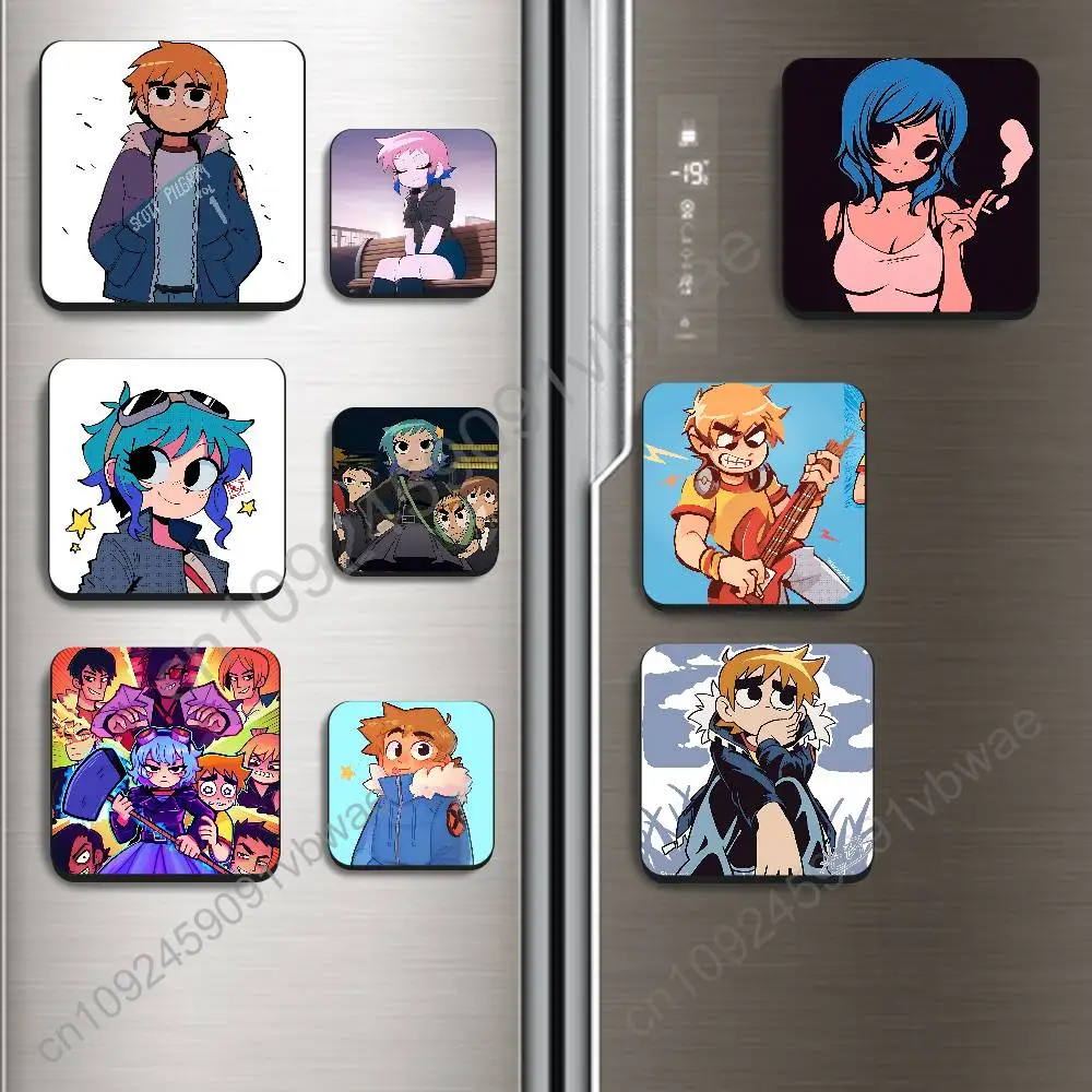 World Comedy of Yout Scott Pilgrim Magnetic Sticker Fridge Magnets No Falling Off Fit for Refrigerators All Metal Surfaces