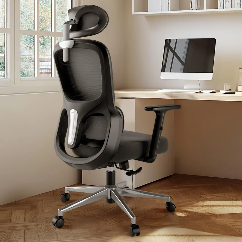 

P2 Office Chair, Computer Chair with 3D Adjustable Lumbar Support, Swivel Ergonomic Office Chair, Adjustable 2D Headrest with P