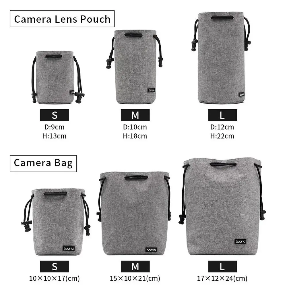 Adjustable Strap Camera Storage Bag Dustproof Inner Bag DSLR Drawstring Bag Waterproof Handbag Photography Protective Bag