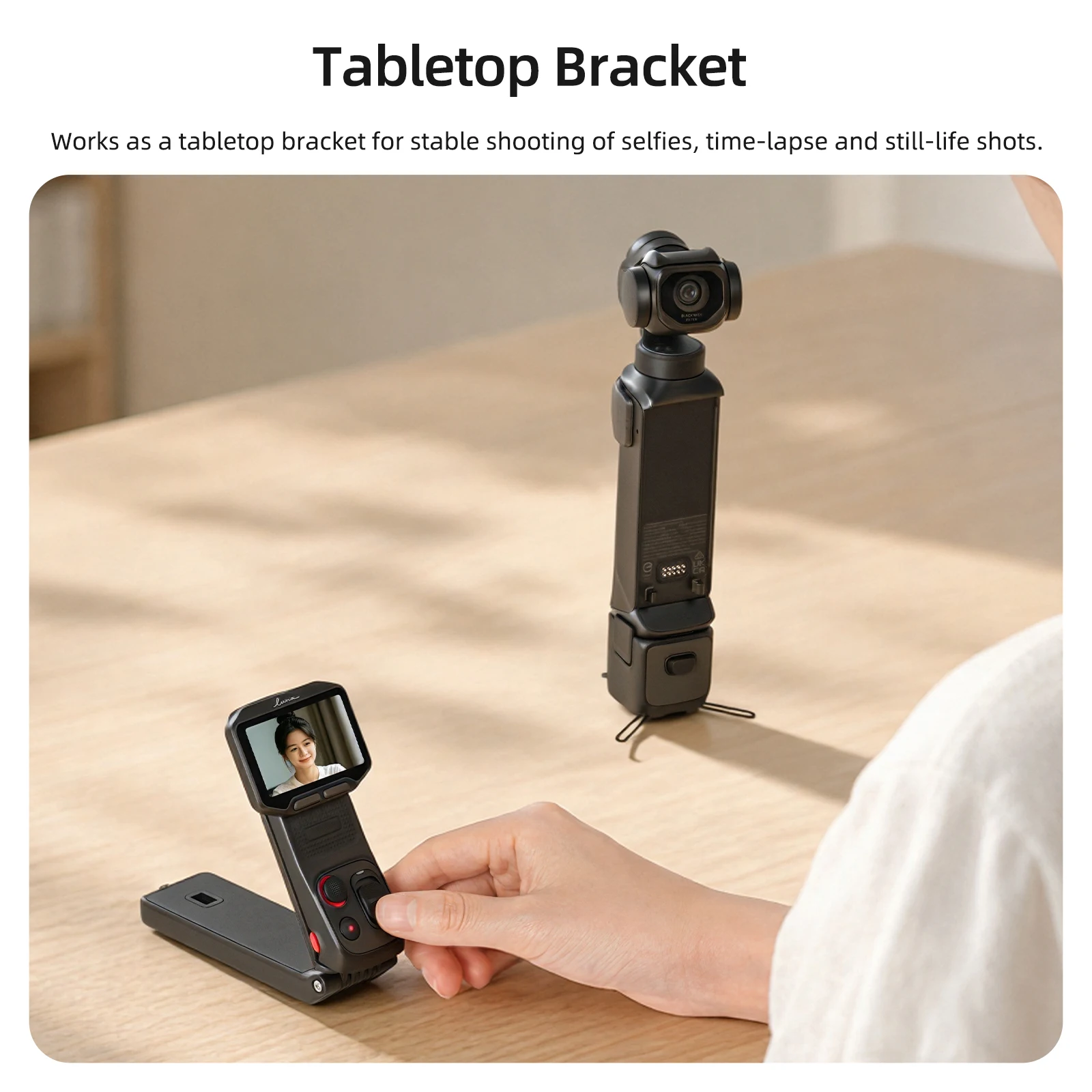 For Insta360 Luna Ultra/Pro Detach Remote Control Screen Bracket Collapsible Handheld Expansion Tabletop Support Accessories