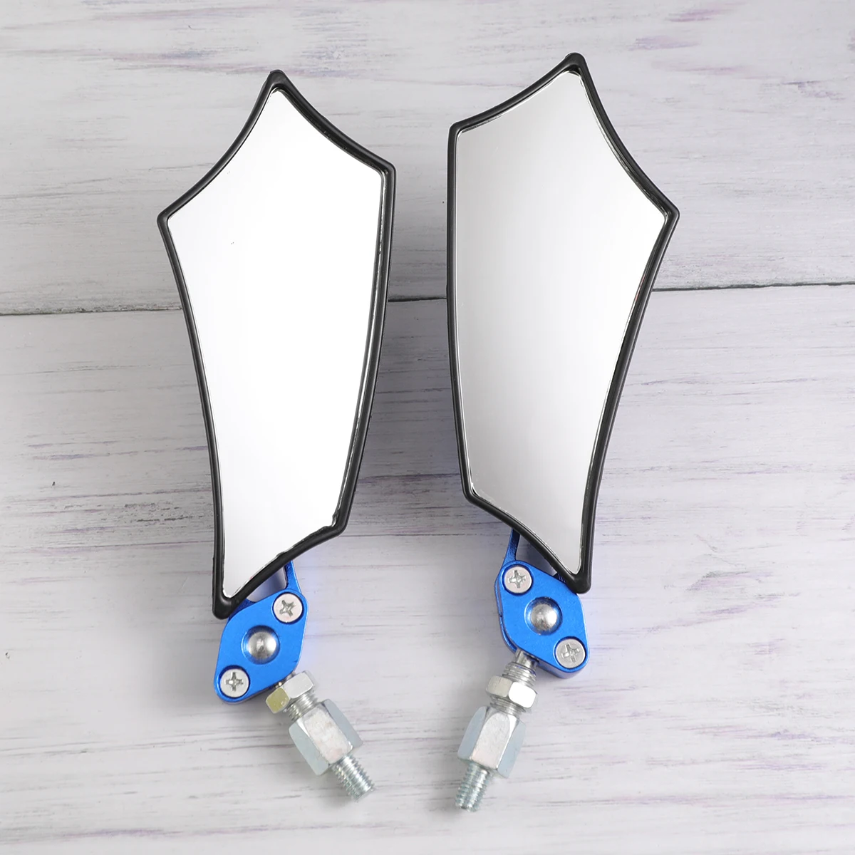 

2 Pcs Cycle Rear View Mirror Rearview Mirrors Motorcycle Blue for Electric Bike