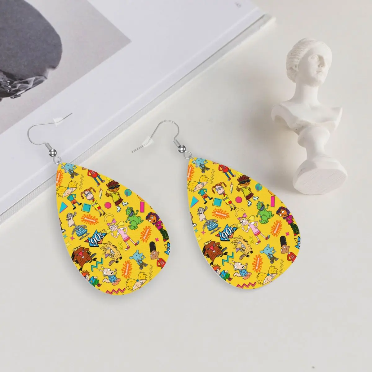 مخصص R-Rugrats Go الأقراط الجلدية البرية للنساء استرخى أقراط مجوهرات اكسسوارات #5