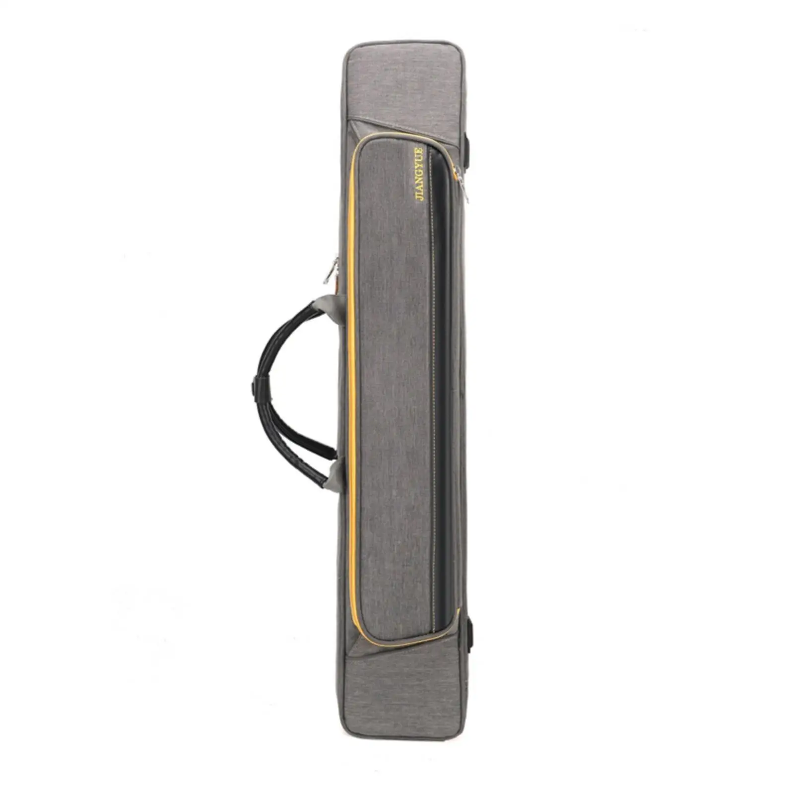 Protective Billiard Cue Storage Case with Yellow Trim for Snooker Pool Stick and Accessories Organization