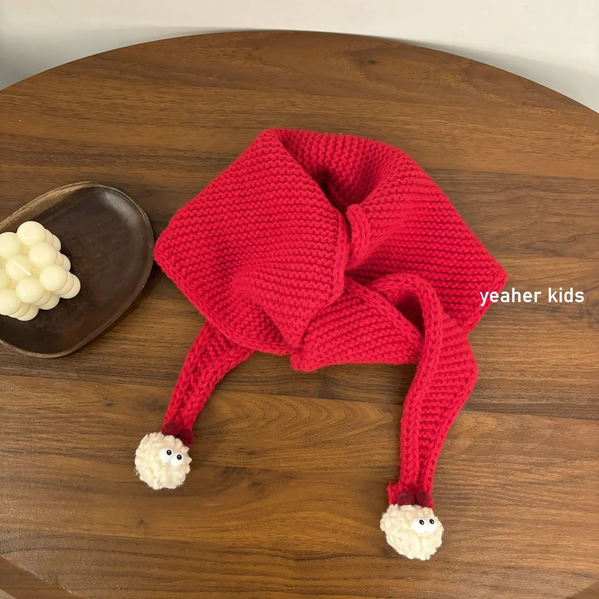 Einfarbiger Babyschal Herbst Winter Warmer Verdickter Gestrickter Weicher Wollschal für Jungen Mädchen Kleinkinder Kinder Anti-Kälte-Schal – Detail 11