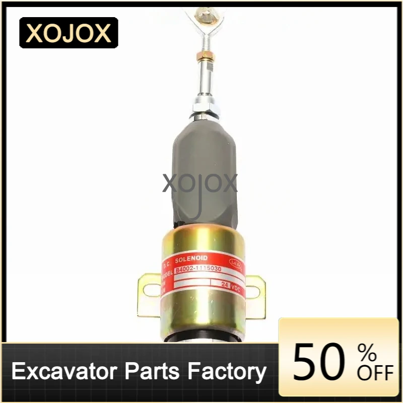 

XOJOX For Komatsu PC60-120-200--7 excavator hook B4002-1115030 oil cut off solenoid valve high quality Accessories Free shipping