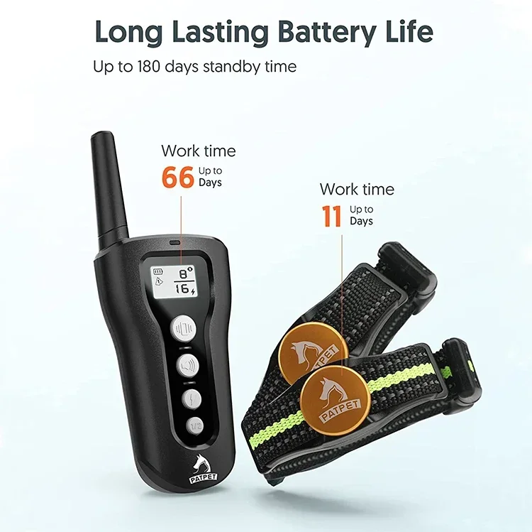

z 2 in 1 Dog Training Collars with IPX7 Receiver Pet Shock Collar With Remote For 2 Dogs