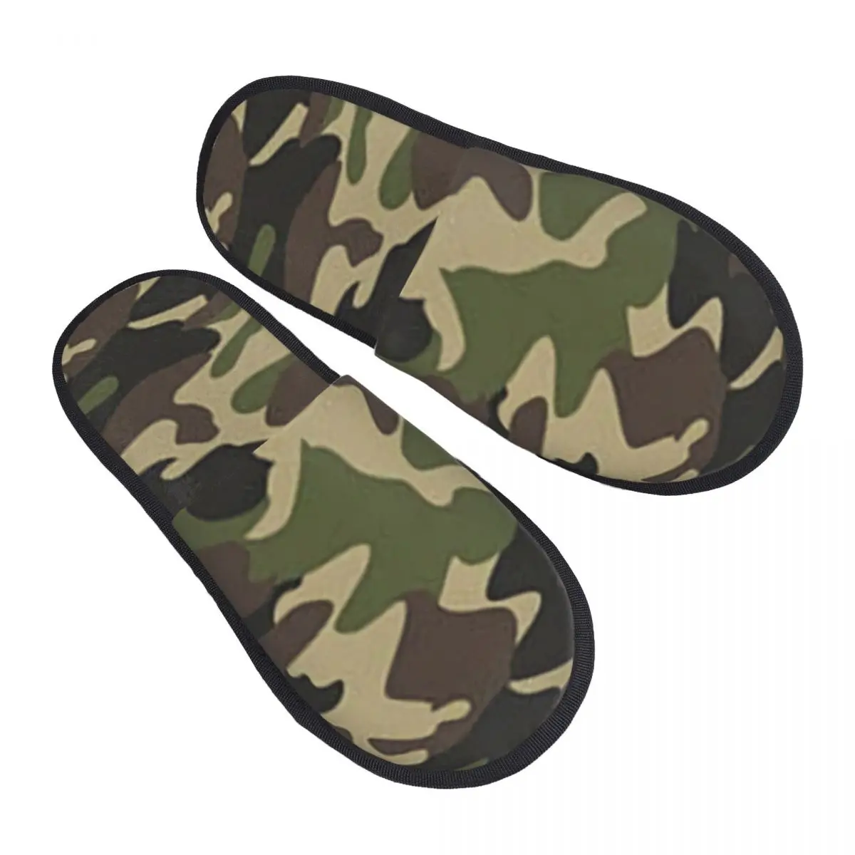 Print Women Camo Camouflage House Slippers Soft Warm Tactical Memory Foam Fluffy Slipper Indoor Outdoor Shoes