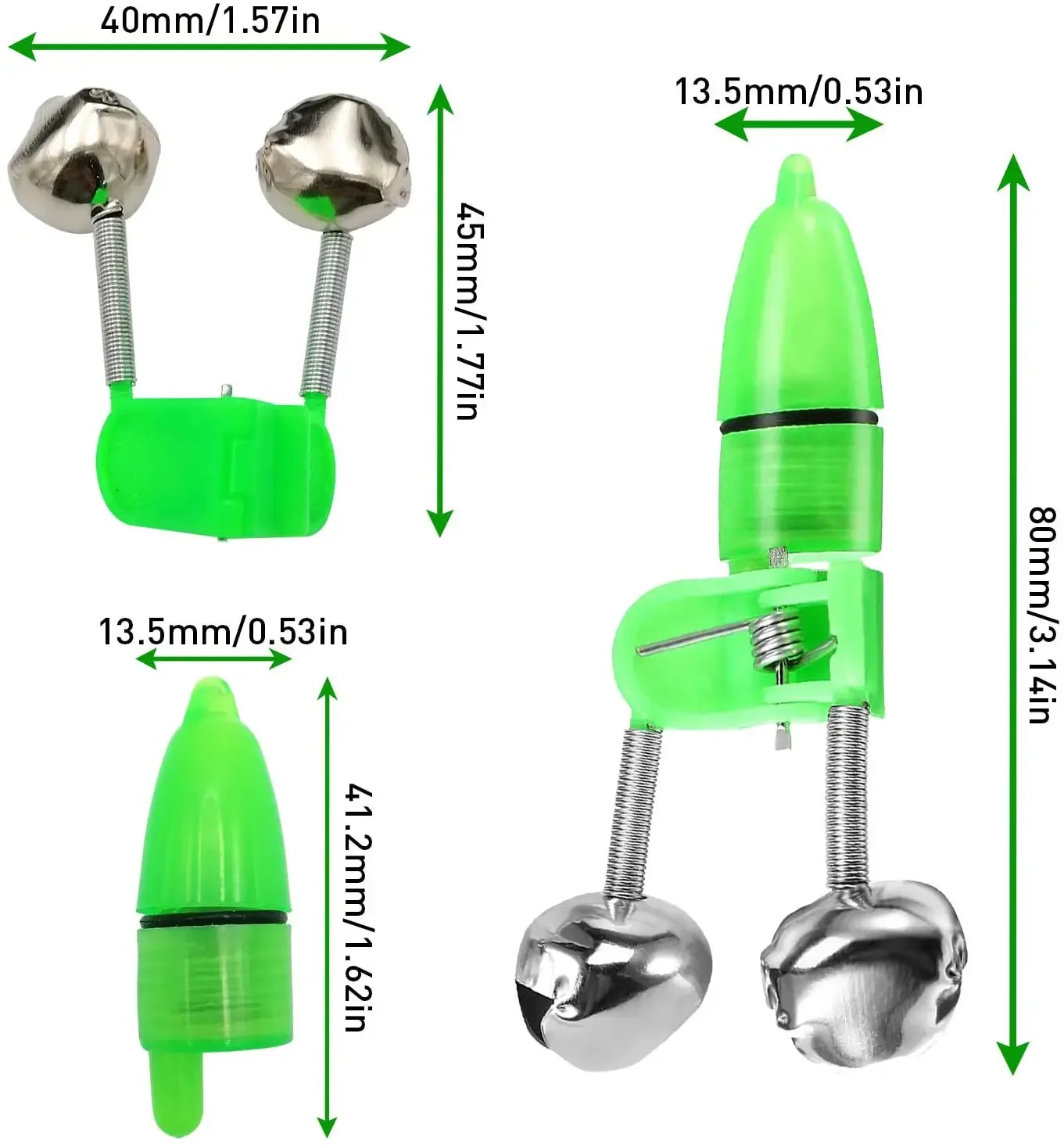 New Fishing Bite Alarm Electronic LED Light Bite Sound Alarm Set Buzzer Alert Bell Clip On Fishing Rod Indicator With Battery