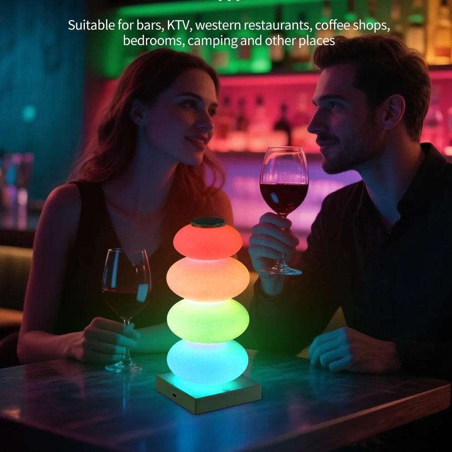 ضوء جو RGB قابل لإعادة الشحن، سلسلة حلوى ملونة، ضوء ليلي قابل لإعادة الشحن لتزيين حفلات العطلات