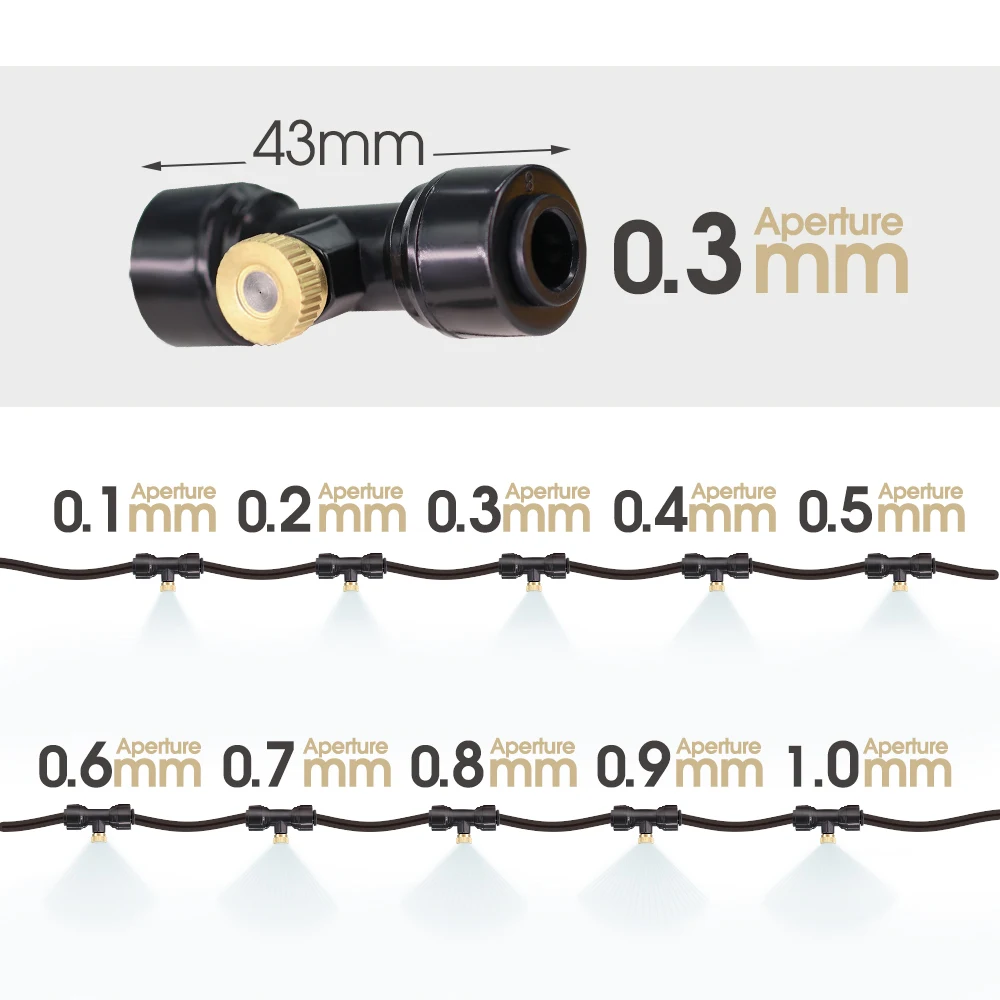 Pompa 45 W 0,3 MM Dysza Micro Fog Mosiężny system chłodzenia mgłą Automatyczny zestaw sterowania zegarem LCD Zewnątrz Ogród Kwiaty Nawadnianie na