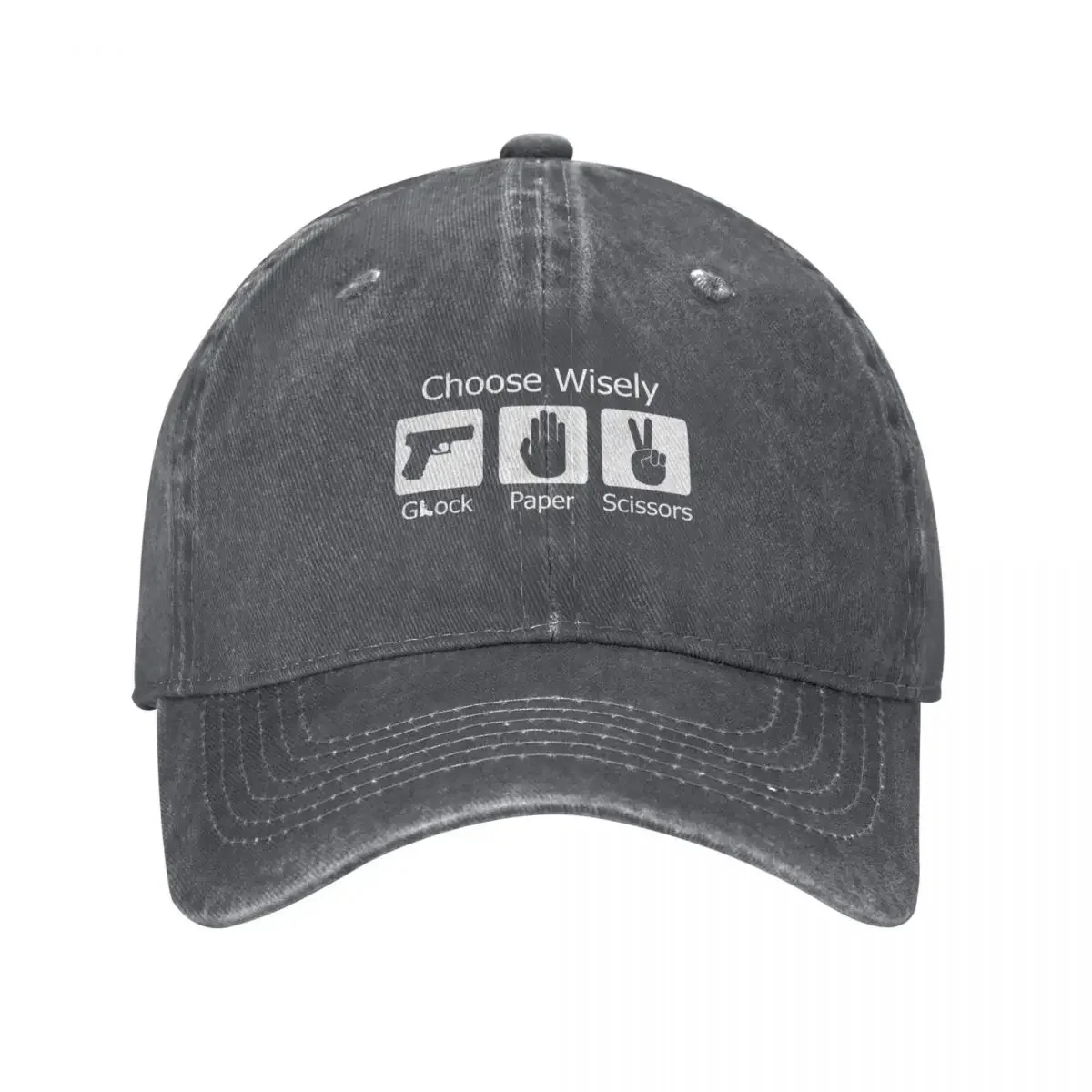 

Choose Wisely Glock Paper Scissors Baseball Cap |-F-| party Hat Trucker Hat Men Women's