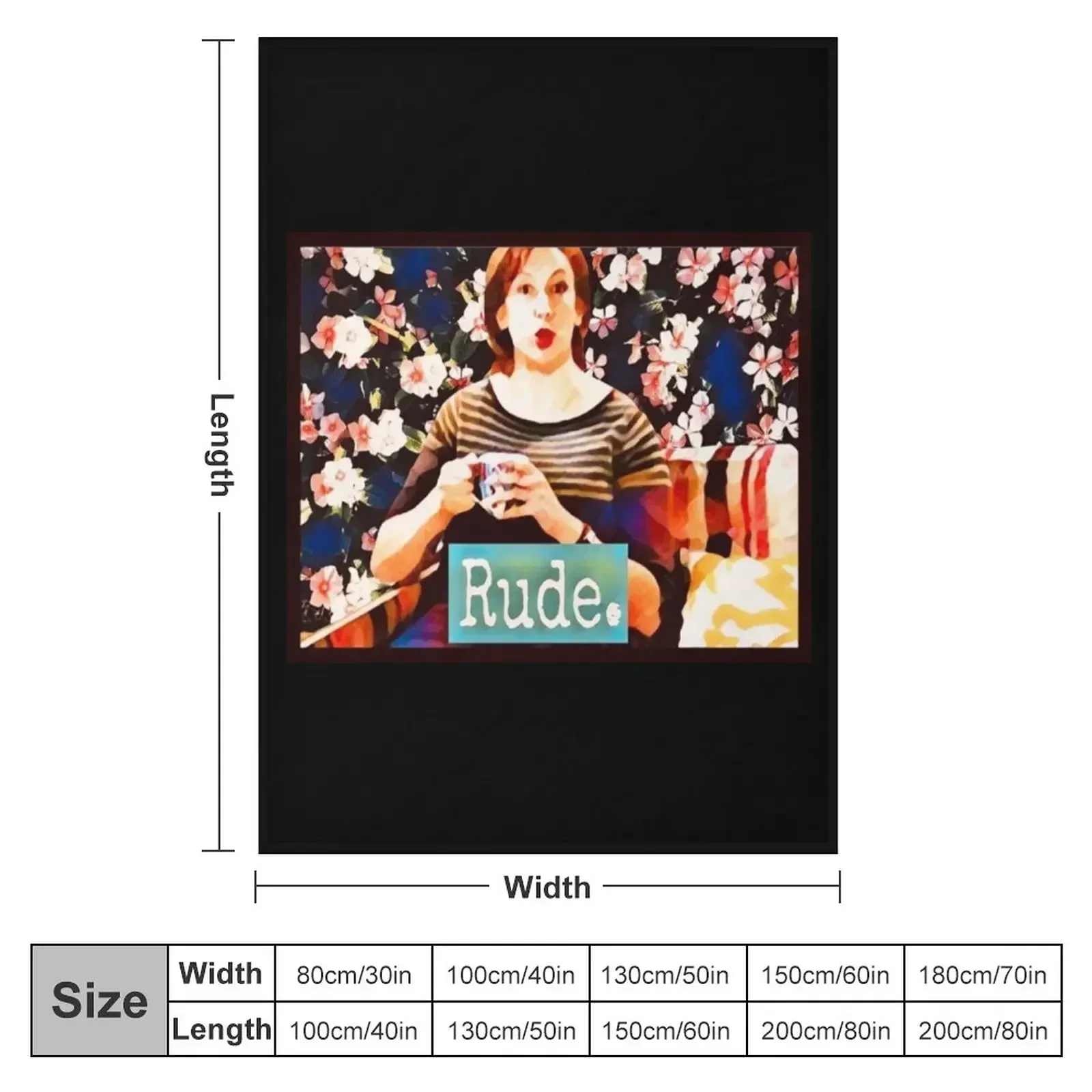 Rude. Miranda Hart Throw Blanket Decorative Sofa Bed linens Flannel blankets ands Blankets