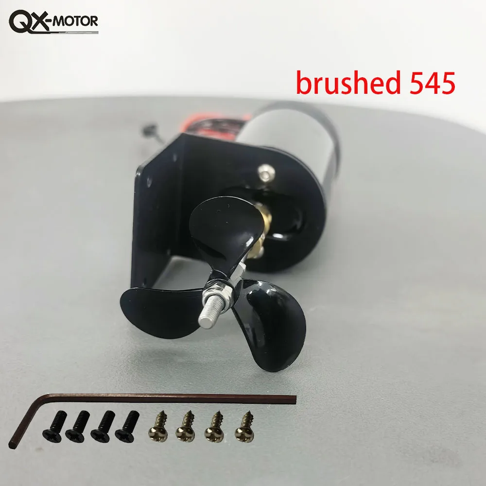 Motor QX 12V 16V Motor sin escobillas 545 50T hélice subacuática para piezas de juguete de barco de Control remoto sin tripulado/Nesting Trawler
