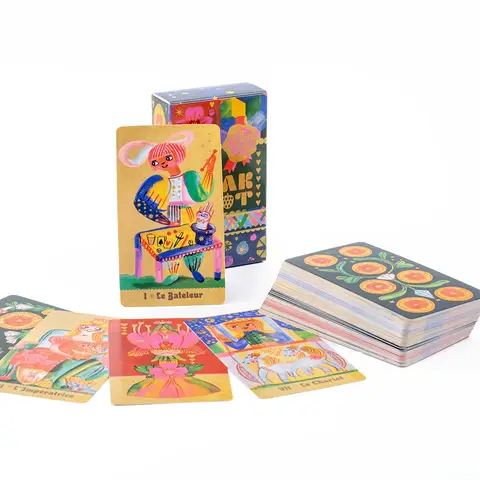 Pipspeak Tarot 10.3*6cm A Delightful 78-card Marseille-style Deck Embrace The Whimsical World of Pip Reading