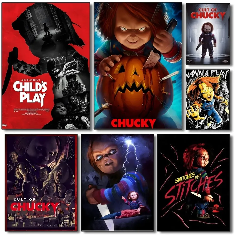 1PC Classic Horror Movie Chucky Child's Play Poster Paper Print Home Living Room Bedroom Entrance Bar Restaurant Cafe Art