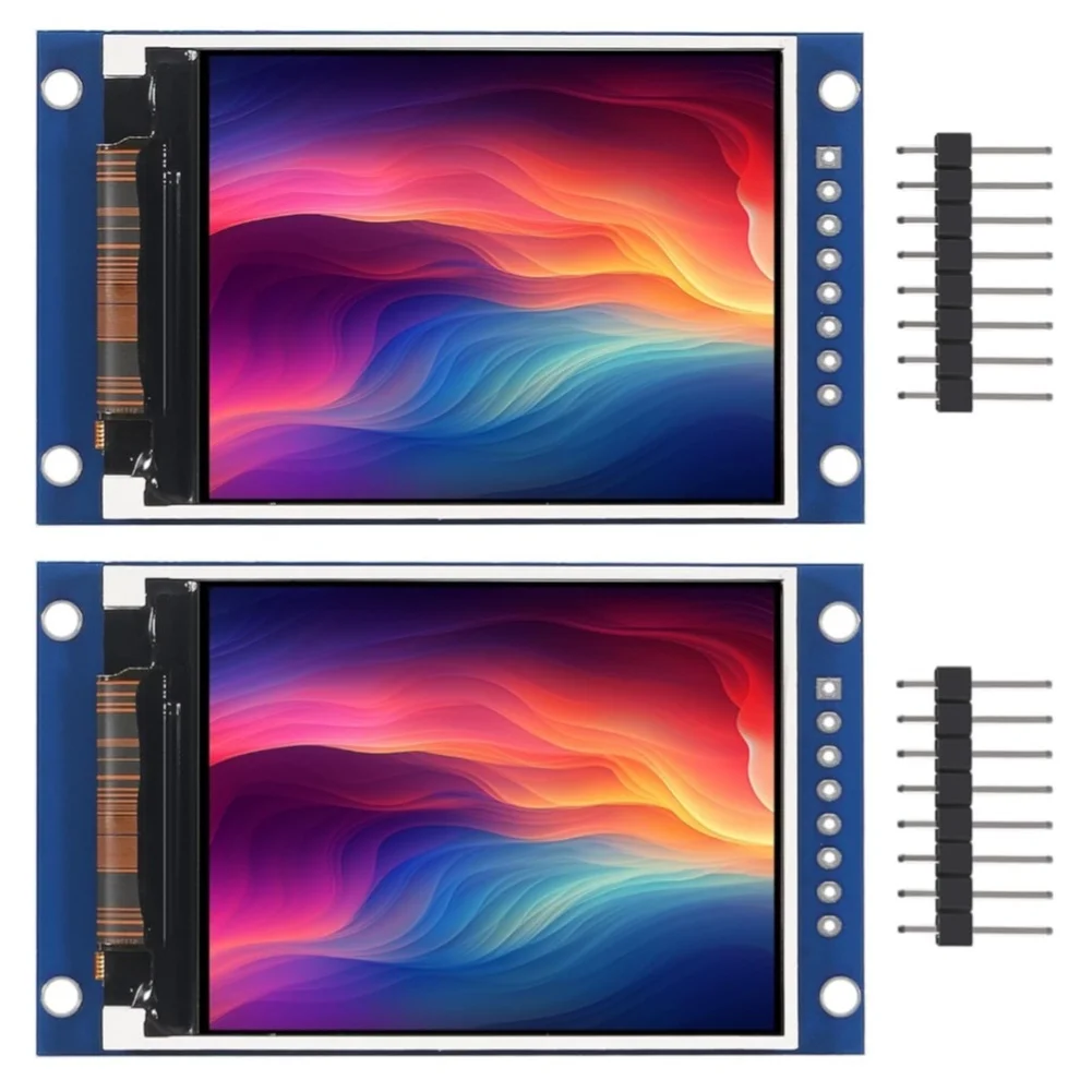 2 Pcs 2.0 Inch IPS TFT LCD Display 240x320 HD Color Screen 360 Degree Viewing Angle With For SPI Interface For For STM32 C51 DIY