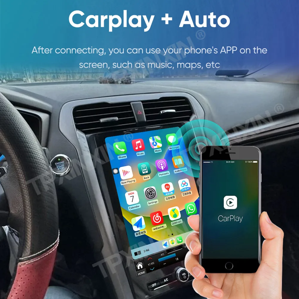 لفورد فيوجن مونديو MK5 2013 - 2018 أندرويد راديو السيارة الوسائط المتعددة مشغل فيديو لاسلكي Carplay Autoradio ستيريو لتحديد المواقع نافي رئيس