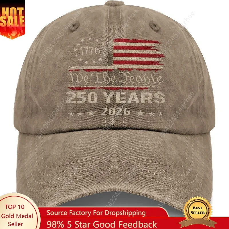 

250th Anniversary 250 Years Freedoms Baseball Hat Running Embroidered Cap for