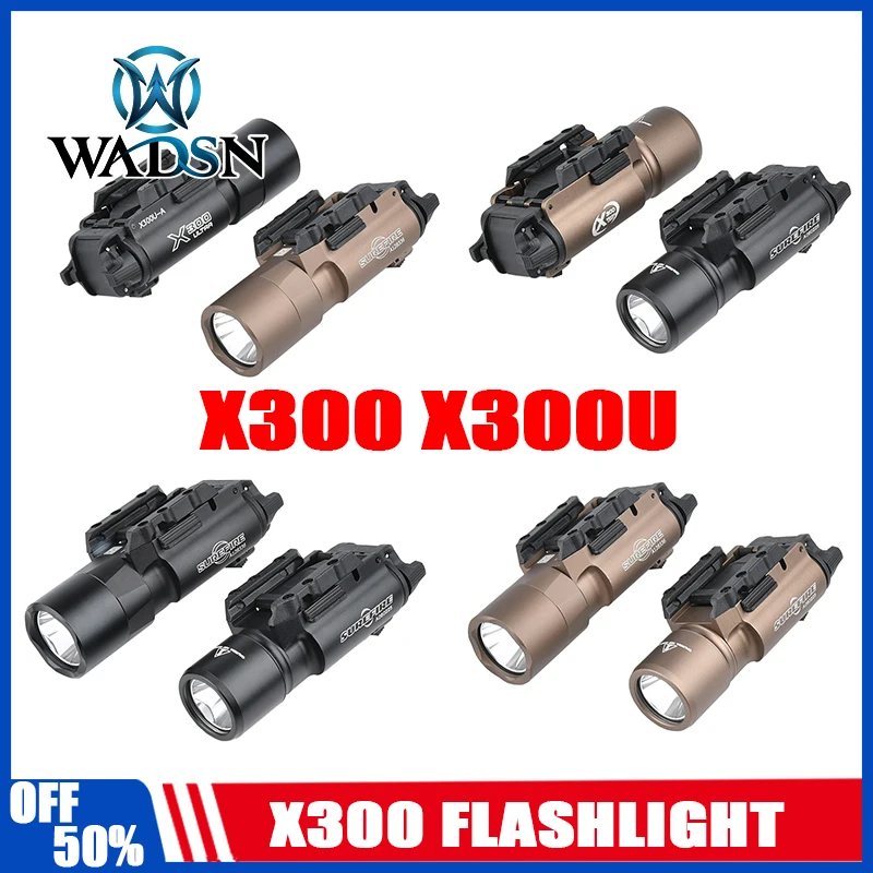 

Tactical light X300U X300 Ultra High Output LED Handgun Flashlight X400 Fit Picatinny Rail Pistol Airsoft Hunting Lighting