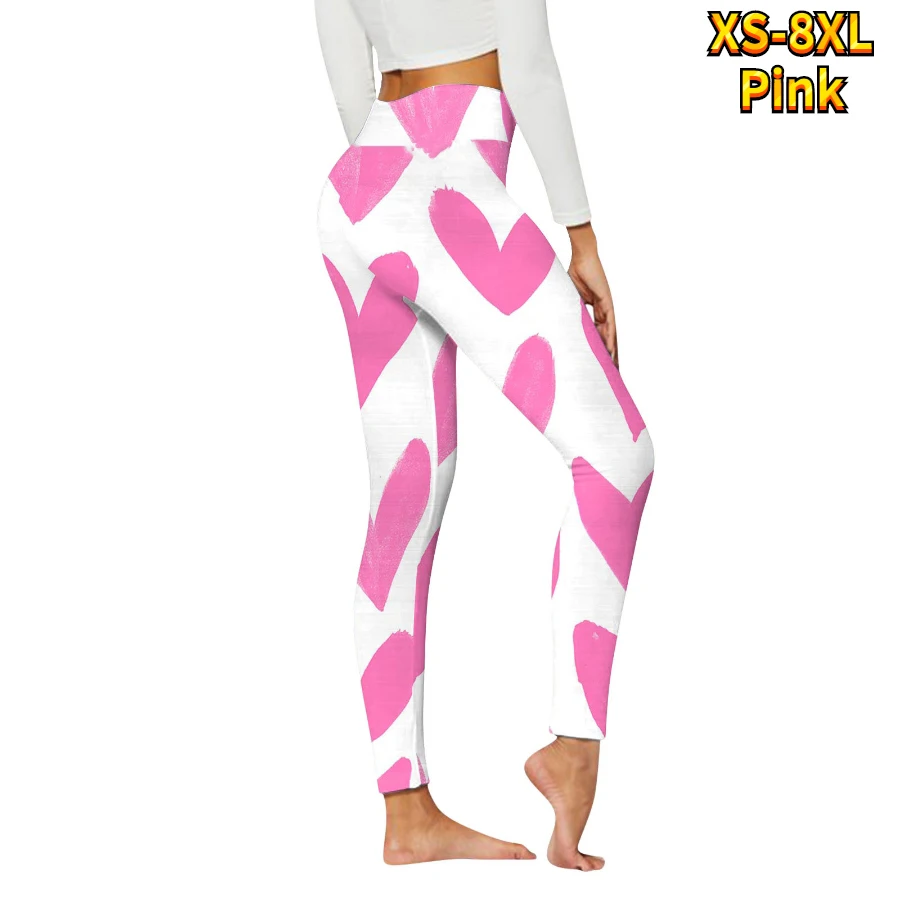 Women\'s Basic Pattern Printed Yoga Pants Elastic Yoga Leggings Gym Jogging Fitness Clothes Quick Dry Slim Pants XS-8XL