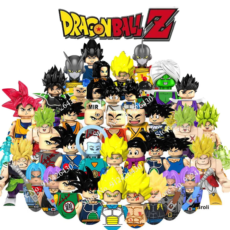KF6142 KF6158 xp055 Goku Mini Figura de Anime, Accesorios de Película de Anime Japonés, Muñeco de Acción Hecho a Mano, Juguete de Rompecabezas para Niños, Regalo