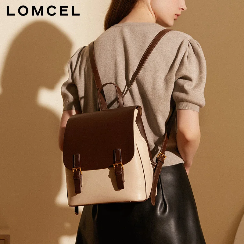 LOMCEL 30 New style spring-autumn double-shoulder bag - stylish backpack for female college students, women's double-shoulder
