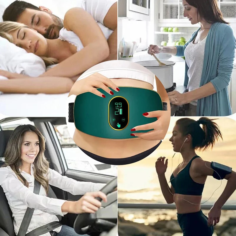 Rechargeable Body Slimming Machine Waist Belt Waist Fitness Massager Weight Loss and Body Shaping Instrument Constipation Relief