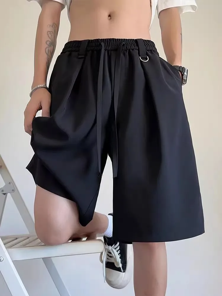 

Bla Samurai Ice Silk Suit orts Men's Summer Thin Design Sensation Five-Quarter Pants Drape Casual West Pants