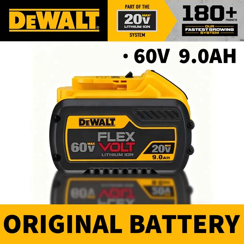 Оригинальный аккумулятор для электроинструмента DEWALT 60 В, 9,0 Ач, литий-ионный аккумулятор DCB609, высокая мощность, 120 Вт, 20 В, 6 Ач, DCB206 DCB205, 20 В, 5 Ач