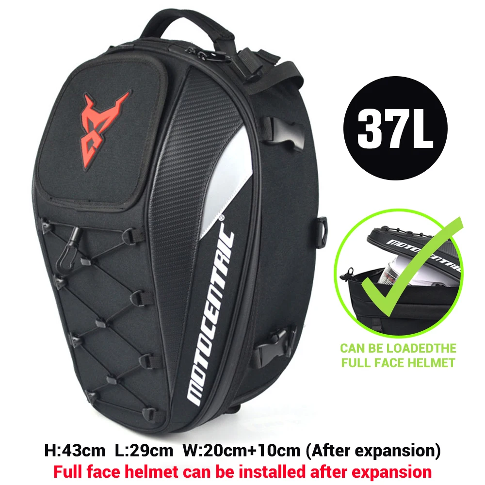 Motocentric Waterdicht Motorfiets Staart Zak Multifunctionele Motorcycle Rear Seat Bag Hoge Capaciteit Motor Tas Rider Rugzak