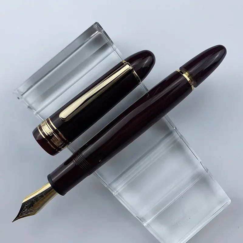 resina fountain pen f nib piston tinta gold clip escrita papelaria escola e negocios suprimentos 05 mm no8 yongsheng630 01