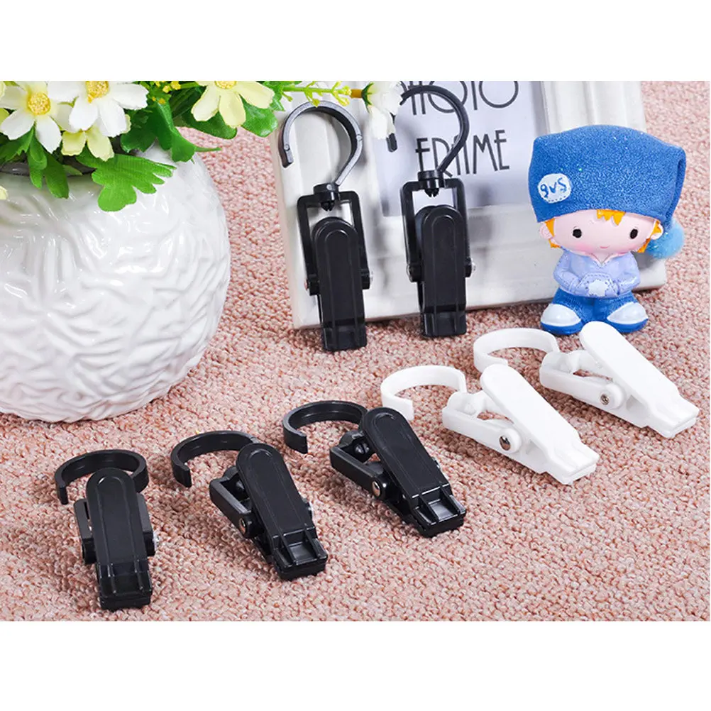 10 pcs 360 Degree Rotatable Hooks Clever Swivel Clip For Home Office Garden Kitchen Bathroom Garage Shed Multifunctional Plastic