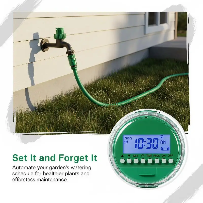 Waterproof Automatic Watering Timer Simple Operation Digital Irrigation Controller for Garden Greenhouse Potted Flowers