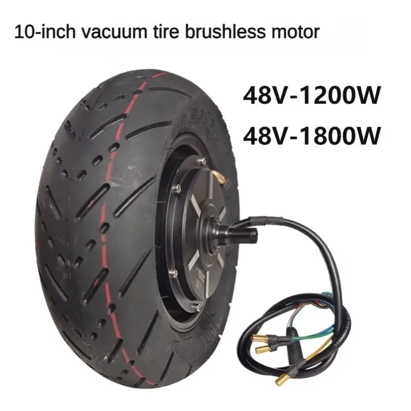 48V/1200W 1800W 10 inch 90/55 6 vacuum tire motor with widened tires for electric scooters,  vehicle accessories