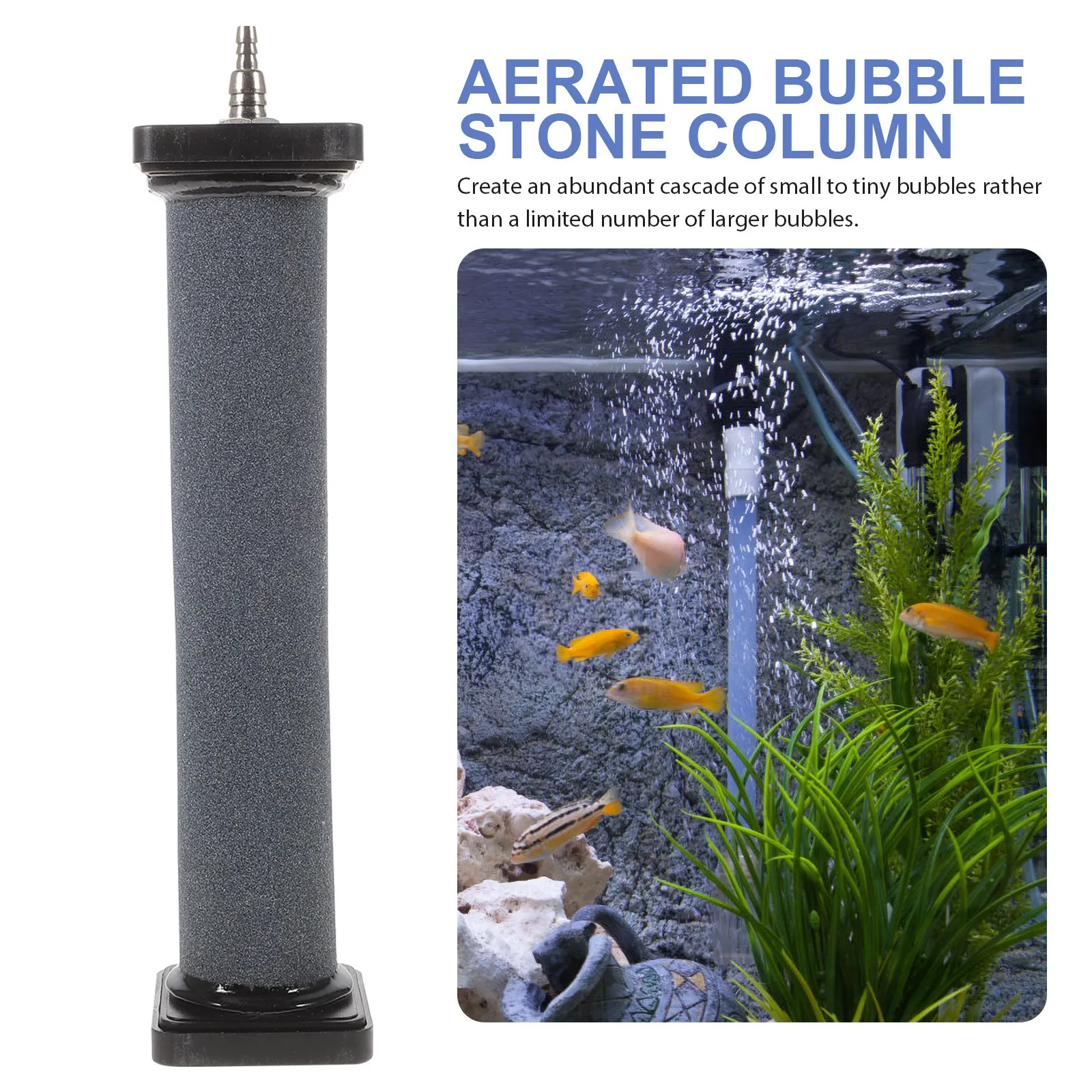 

Efficient Bubble Air Stone for Aquarium Fish Tank Pond Aeration System Lowers Co2 Increases Oxygen Levels Fast