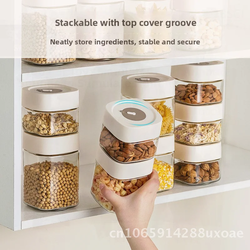 برطمان زجاجي محكم الغلق، حاوية نبيذ فوارة من الدرجة الغذائية، جرة مخلل مع عسل لتخزين المطبخ، أبيض، رمادي داكن، أخضر