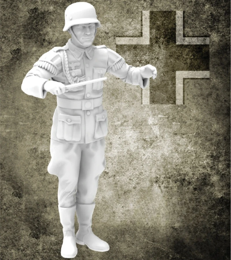 

1/35 Scale Die-Cast Resin Figure Model Kit WWII The German Army Band Conductor Unassembled and Unpainted