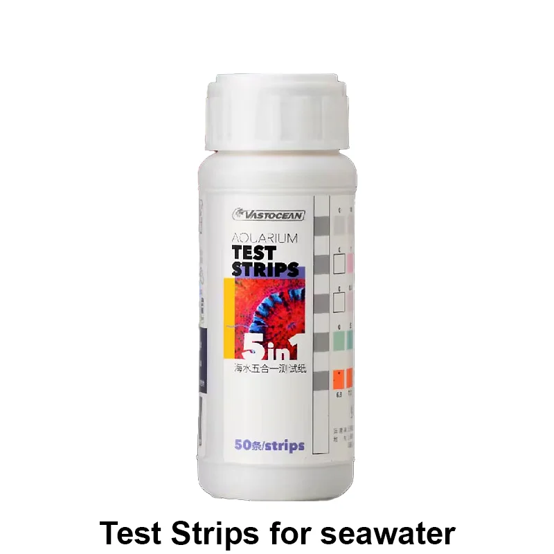 Vatocean saltwater aquarium 5-in-1 test paper NO3 NO2 CL2 KH PH water quality monitoring stick nitrite for saltwater