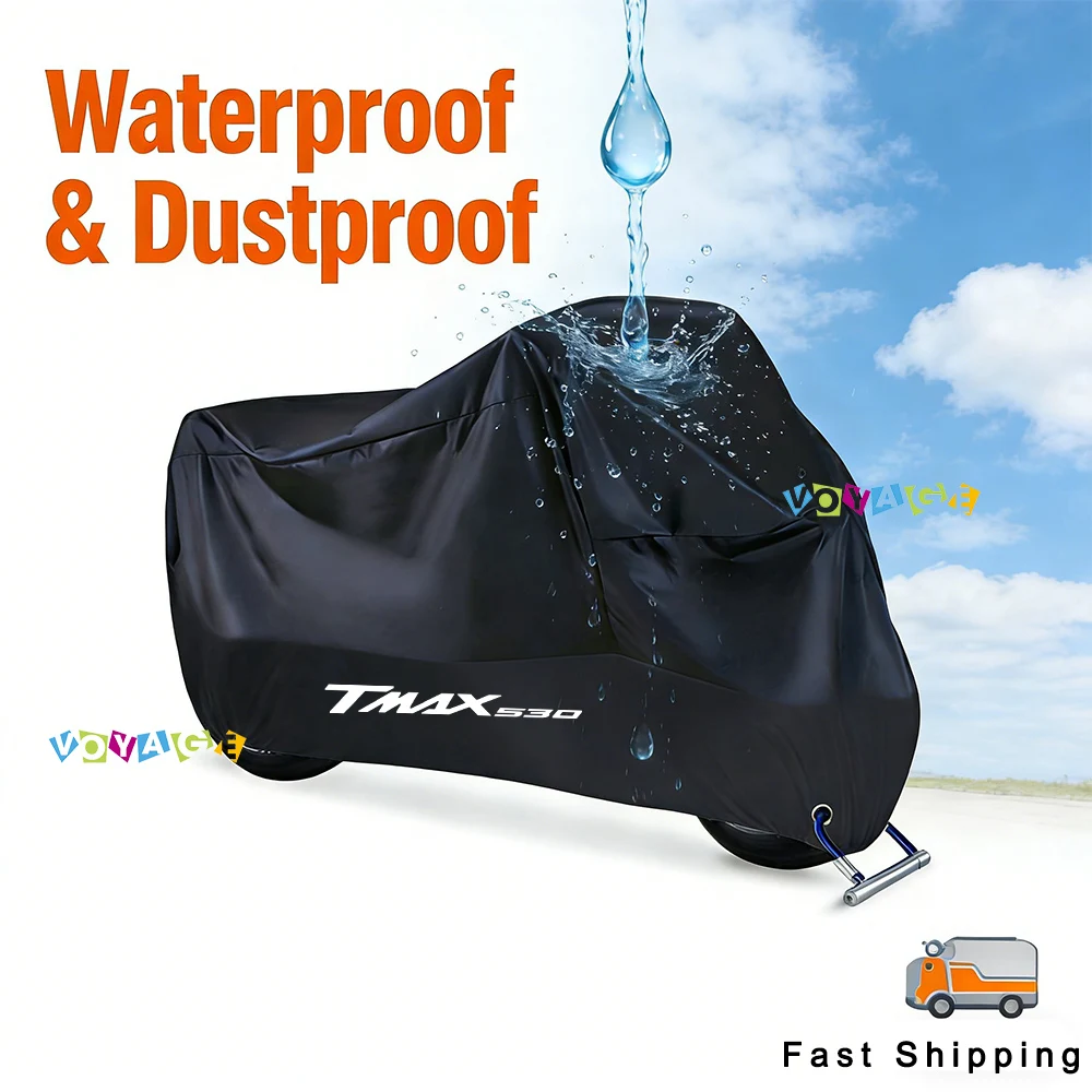 For YAMAHA TMAX530 530 Rain Cover Waterproof Dustproof Outdoor Motorcycle Cover Wear-Resistant Fabric Motorcycle Accessories