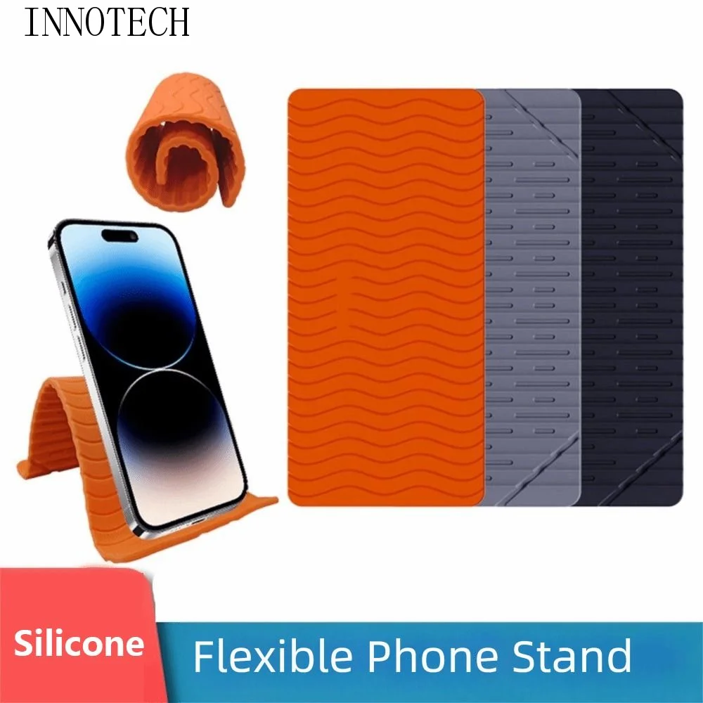 

Silicone Bendable Phone Holder Multi Functional Folding Deformation Flexible Phone Stand Anti-Slip Design Portable