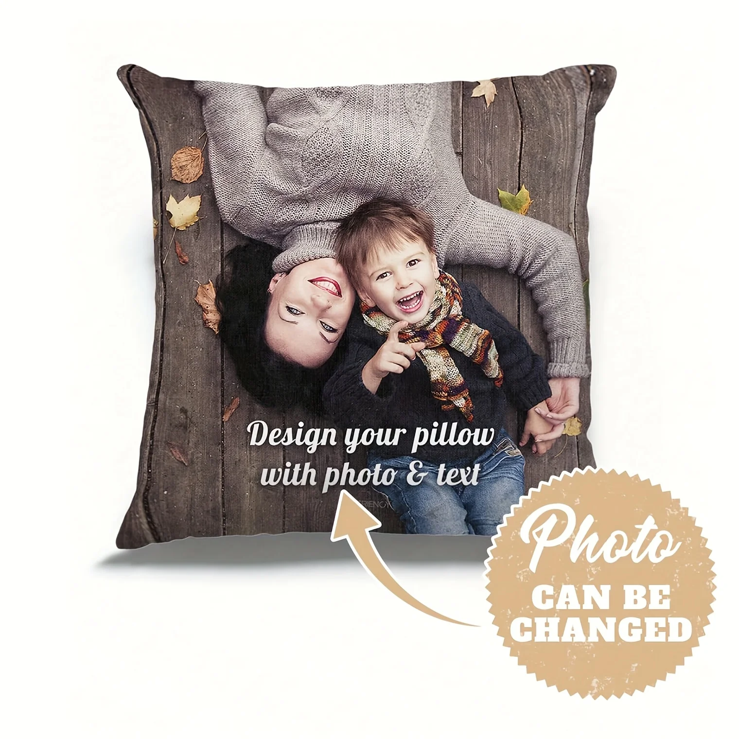 1, individueller Kissenbezug, personalisierte Fotodekoration, Kissenbezug, Geschenk, geeignet für Heimdekoration, Valentinstag, Weihnachten