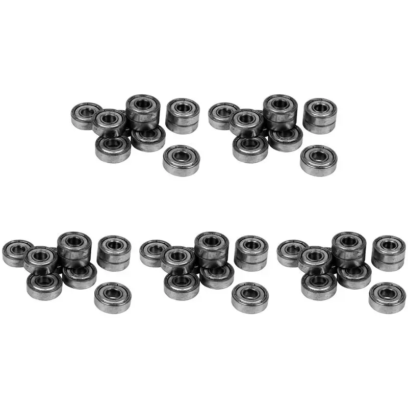ABVG-50Pcs Miniature Rubber Sealed Metal Shielded Metric Radial Ball Bearing Model: 607ZZ 7 X 19 X 6MM