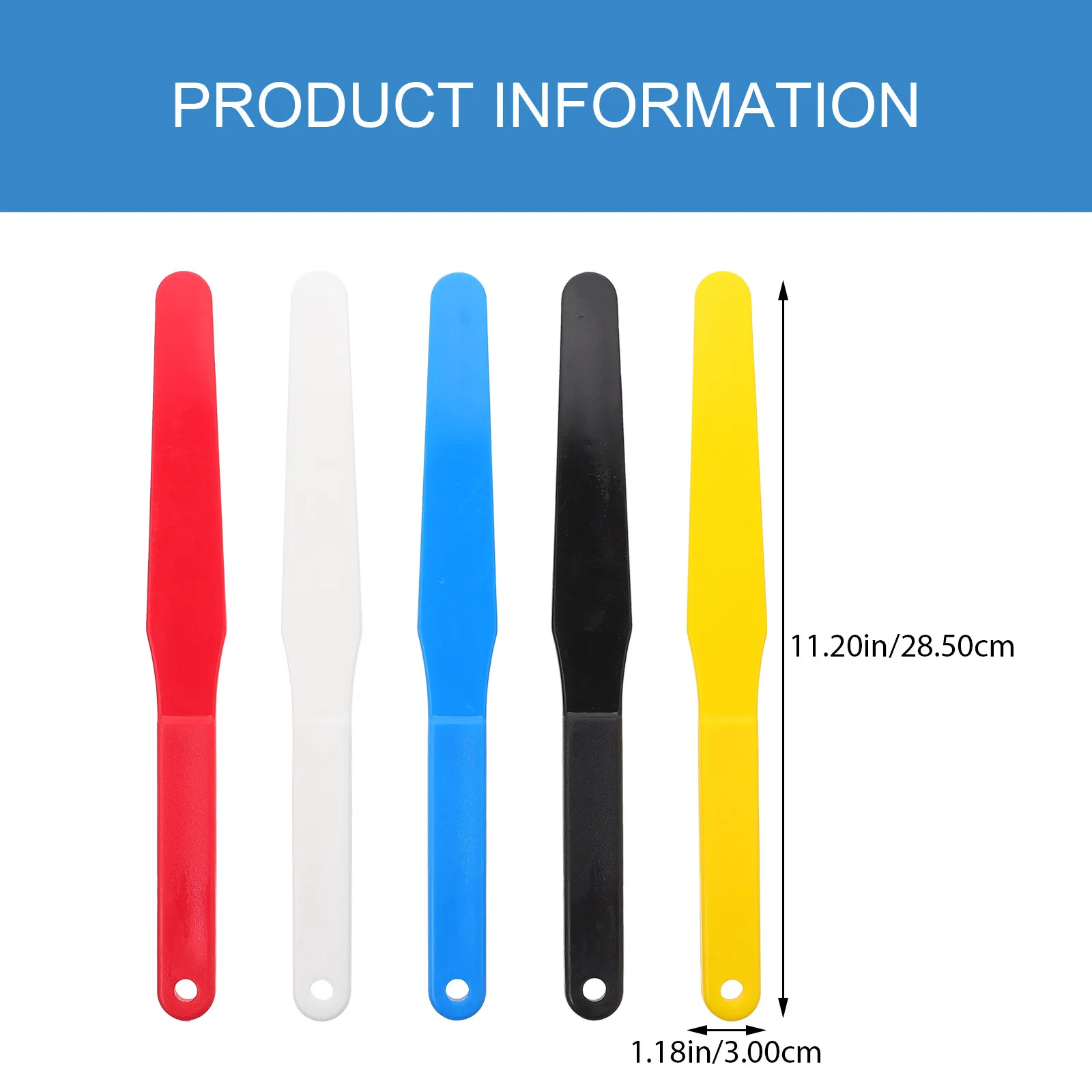 5Pcs Plastic Screen Printing Spatulas Oil Paint Scrapers Portable Color Mixing Paint Tools Ergonomic Comfortable Grip Art